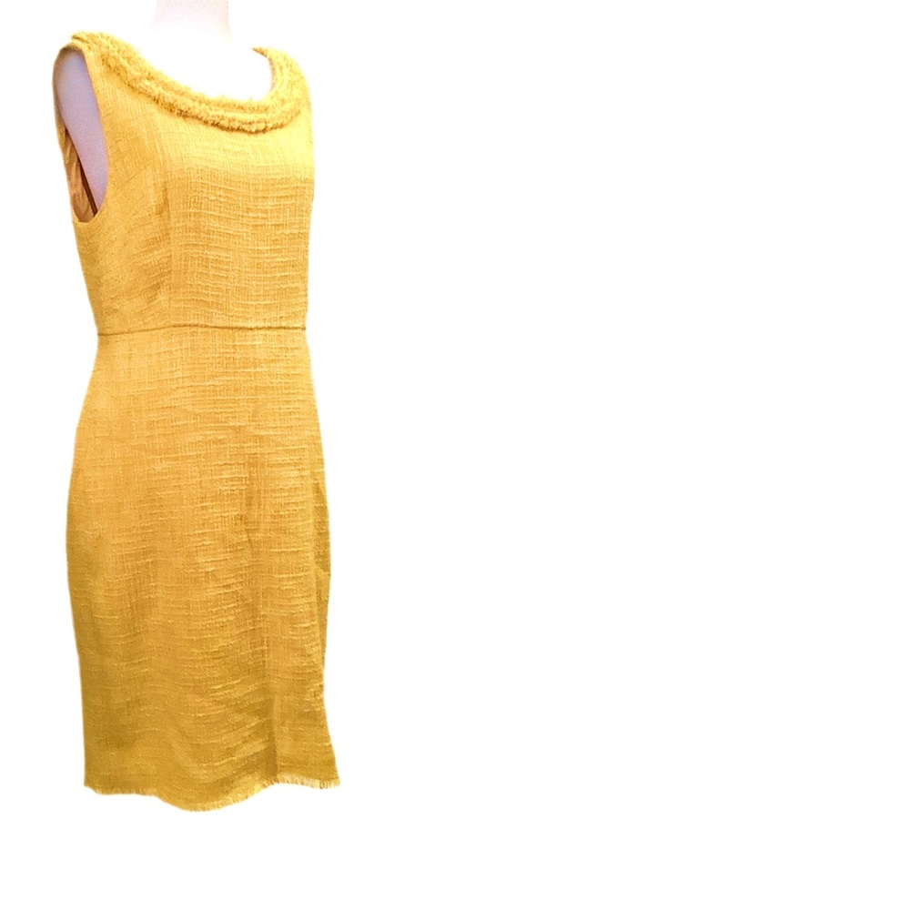 NWT J. Crew Sheath Dress in Textured Fringe Tweed - Size 10 Petite - Picture 4 of 9